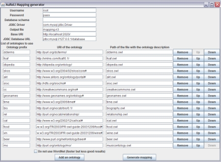 AuReLi mapping generator